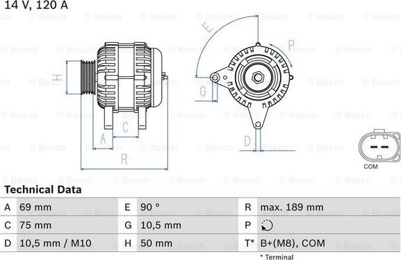 BOSCH 0 986 046 170 - Alternator furqanavto.az