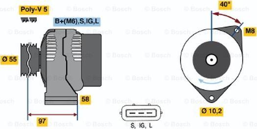 BOSCH 0 986 040 960 - Alternator furqanavto.az