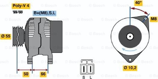 BOSCH 0 986 040 900 - Alternator furqanavto.az