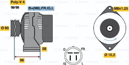 BOSCH 0 986 040 910 - Alternator furqanavto.az