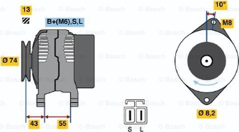 BOSCH 0 986 040 481 - Alternator furqanavto.az