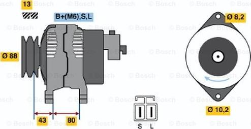 BOSCH 0 986 040 561 - Alternator furqanavto.az