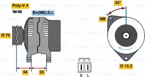 BOSCH 0 986 040 521 - Alternator furqanavto.az