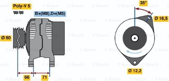 BOSCH 0 986 040 651 - Alternator furqanavto.az