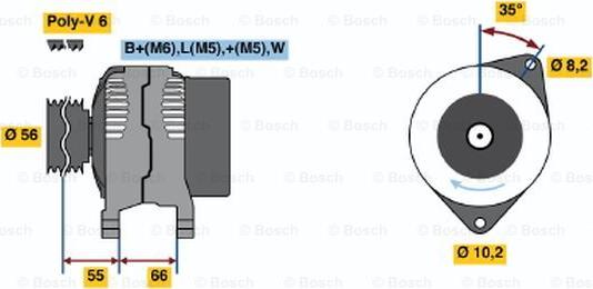 BOSCH 0 986 040 001 - Alternator furqanavto.az