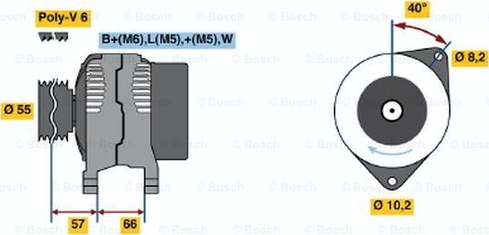 BOSCH 0 986 040 081 - Alternator furqanavto.az