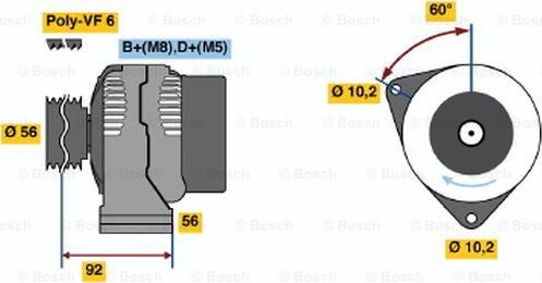 BOSCH 0 986 040 170 - Alternator furqanavto.az