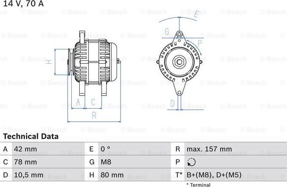 BOSCH 0 986 040 850 - Alternator furqanavto.az