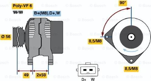 BOSCH 0 986 040 860 - Alternator furqanavto.az