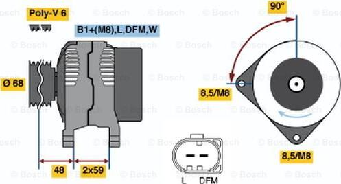 BOSCH 0 986 041 900 - Alternator furqanavto.az