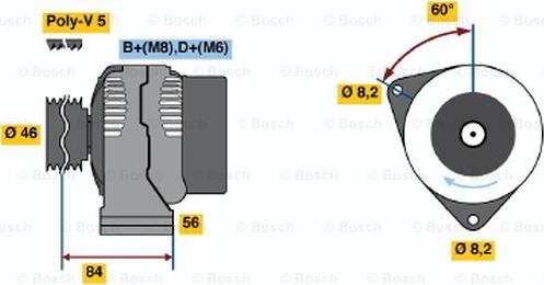 BOSCH 0 986 041 451 - Alternator furqanavto.az