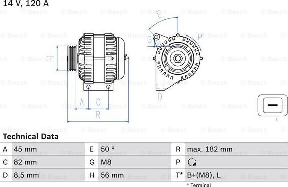 BOSCH 0 986 041 150 - Alternator furqanavto.az