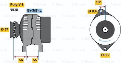 BOSCH 0 986 041 100 - Alternator furqanavto.az