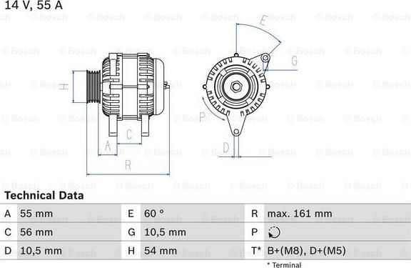 BOSCH 0 986 041 820 - Alternator furqanavto.az