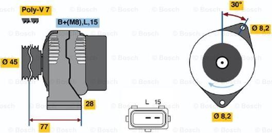 BOSCH 0 986 041 391 - Alternator furqanavto.az