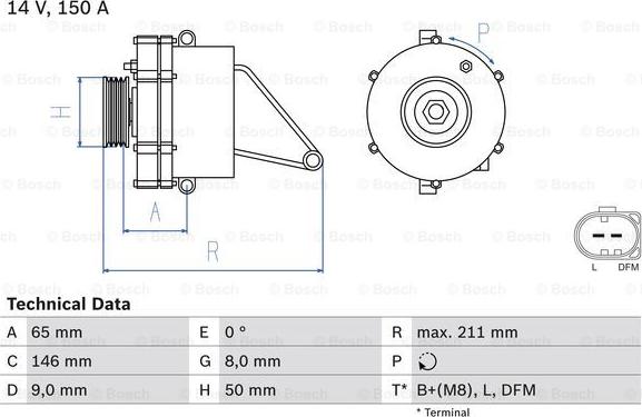 BOSCH 0 986 041 760 - Alternator furqanavto.az