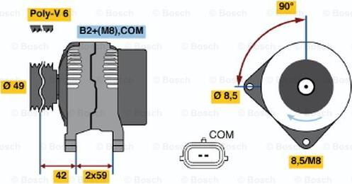 BOSCH 0 986 048 060 - Alternator furqanavto.az