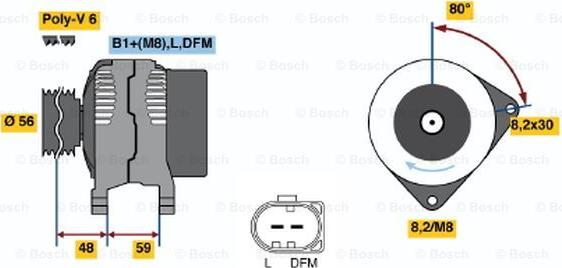 BOSCH 0 986 048 160 - Alternator furqanavto.az