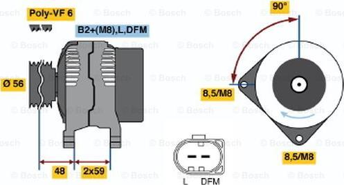 BOSCH 0 986 048 180 - Alternator furqanavto.az