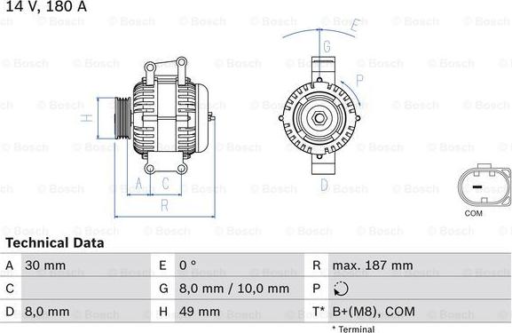 BOSCH 0 986 048 820 - Alternator furqanavto.az