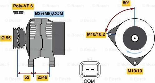 BOSCH 0 986 048 760 - Alternator furqanavto.az