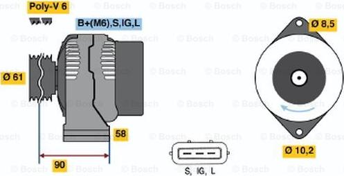 BOSCH 0 986 043 061 - Alternator furqanavto.az