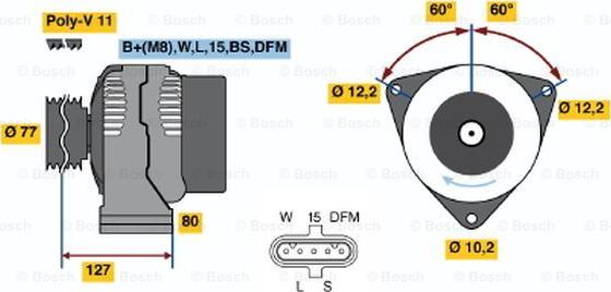 BOSCH 0 986 042 410 - Alternator furqanavto.az