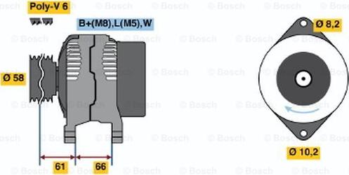 BOSCH 0 986 042 041 - Alternator furqanavto.az