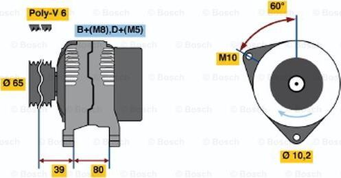 BOSCH 0 986 042 161 - Alternator furqanavto.az