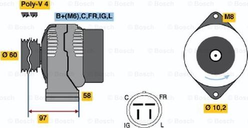 BOSCH 0 986 042 341 - Alternator furqanavto.az