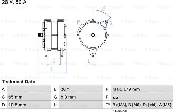 BOSCH 0 986 042 350 - Alternator furqanavto.az