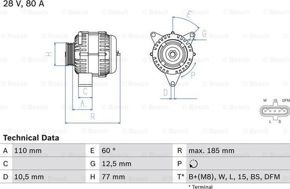 BOSCH 0 986 042 360 - Alternator furqanavto.az