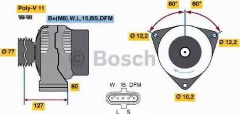 BOSCH 0 124 555 004 - Alternator furqanavto.az