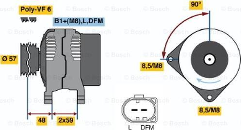 BOSCH 0 986 047 350 - Alternator furqanavto.az