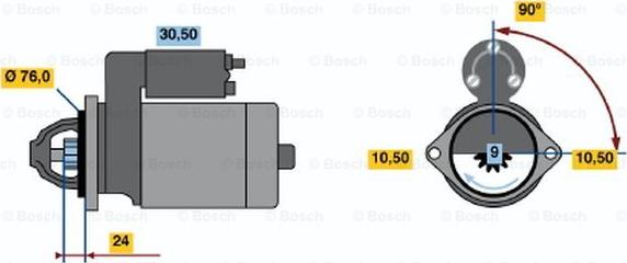 BOSCH 0 986 019 900 - Başlanğıc furqanavto.az