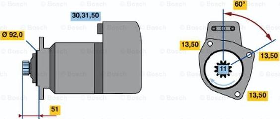 BOSCH 0 986 019 620 - Başlanğıc furqanavto.az