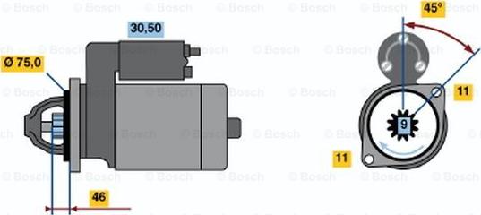 BOSCH 0 986 019 061 - Başlanğıc furqanavto.az