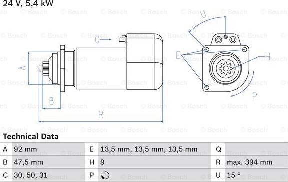 BOSCH 0 986 019 000 - Başlanğıc furqanavto.az