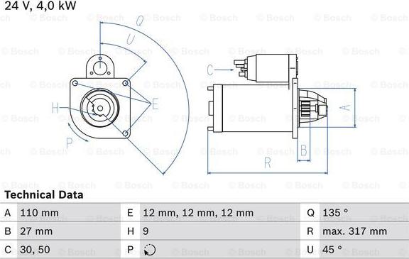 BOSCH 0 986 019 010 - Başlanğıc furqanavto.az