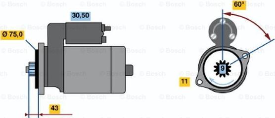 BOSCH 0 986 019 071 - Başlanğıc furqanavto.az