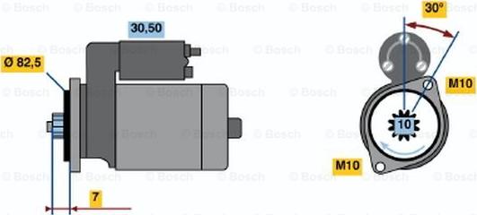 BOSCH 0 986 019 101 - Başlanğıc furqanavto.az