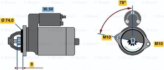 BOSCH 0 986 019 131 - Başlanğıc furqanavto.az