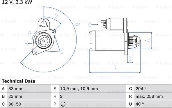 BOSCH 0 986 019 820 - Başlanğıc furqanavto.az