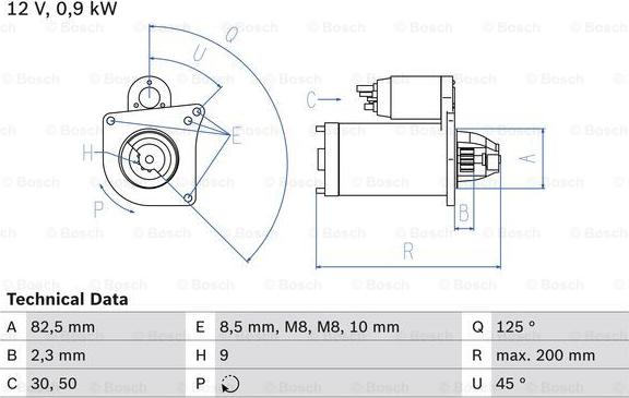 BOSCH 0 986 019 311 - Başlanğıc furqanavto.az