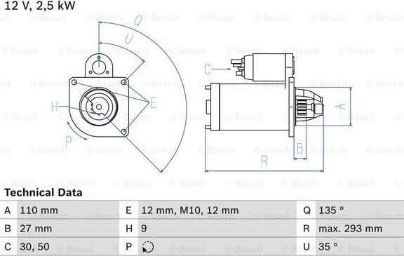 BOSCH 0 986 019 320 - Başlanğıc furqanavto.az