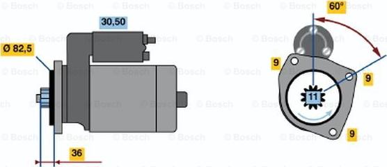 BOSCH 0 986 014 950 - Başlanğıc furqanavto.az