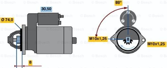 BOSCH 0 986 014 541 - Başlanğıc furqanavto.az