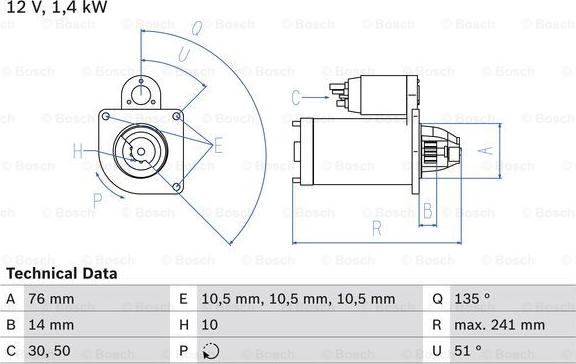 BOSCH 0 986 014 600 - Başlanğıc furqanavto.az