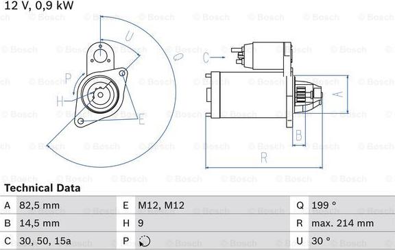 BOSCH 0 986 014 630 - Başlanğıc furqanavto.az