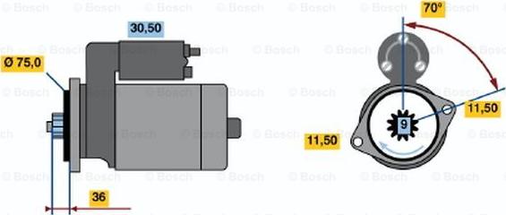 BOSCH 0 986 014 061 - Başlanğıc furqanavto.az